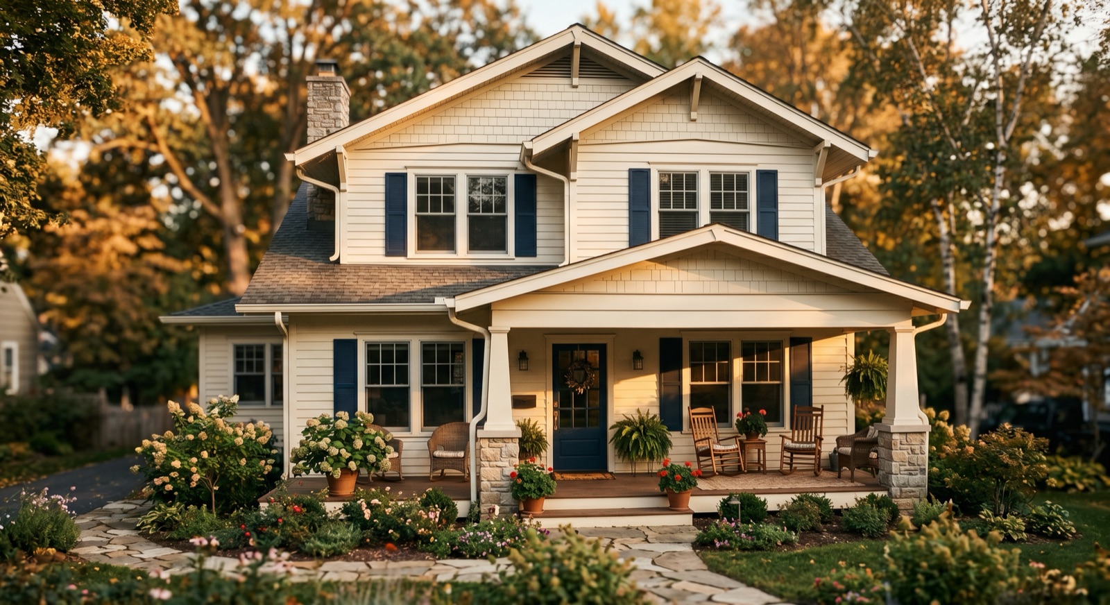 A craftsman home in golden afternoon light — the kind of property Reliably buys.